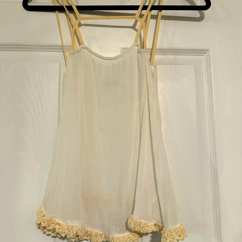 FP Intimates Cream and White Strappy Top